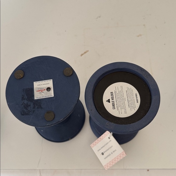 Blue Candle Holders NEW with tags with Blue Candles that are PRELOVED - Picture 9 of 9